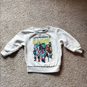 Marvel Superheroes Kids Sweatshirt - Gray and Multicolor NWOT